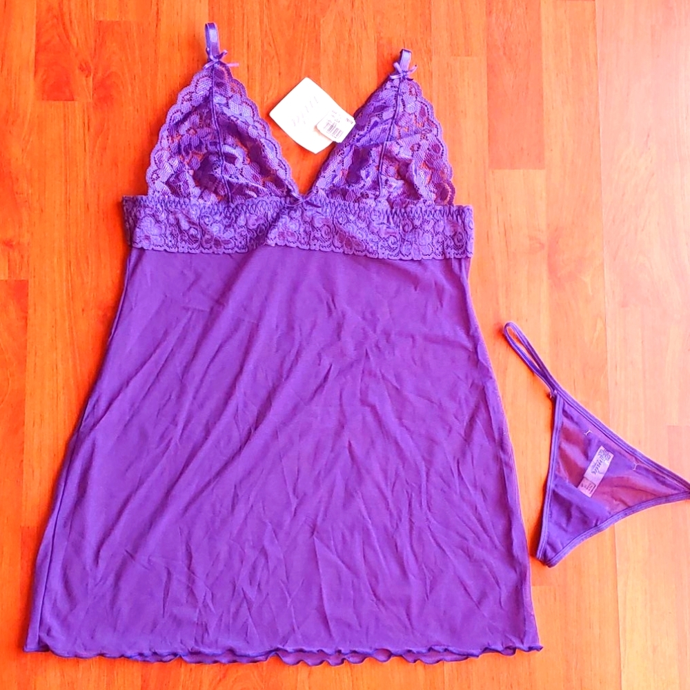 Large Lilac / Purple Negligee Set